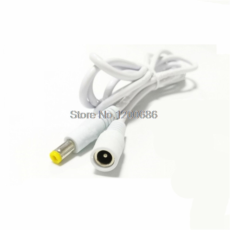 0.5MM2 power cord white 20AWG 3M 12V white DC extension cable 5.5X2.1 male to female wire harness monitoring router available