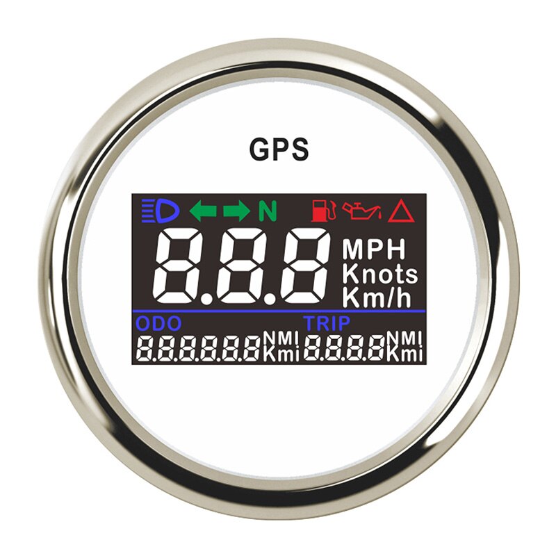 52mm Marine Boat Speedometer Odometer 12V/24V 0~999 MPH Km/h Knots Adjustable Gauge for Car Truck Boat Motorcycle with backlight: WS