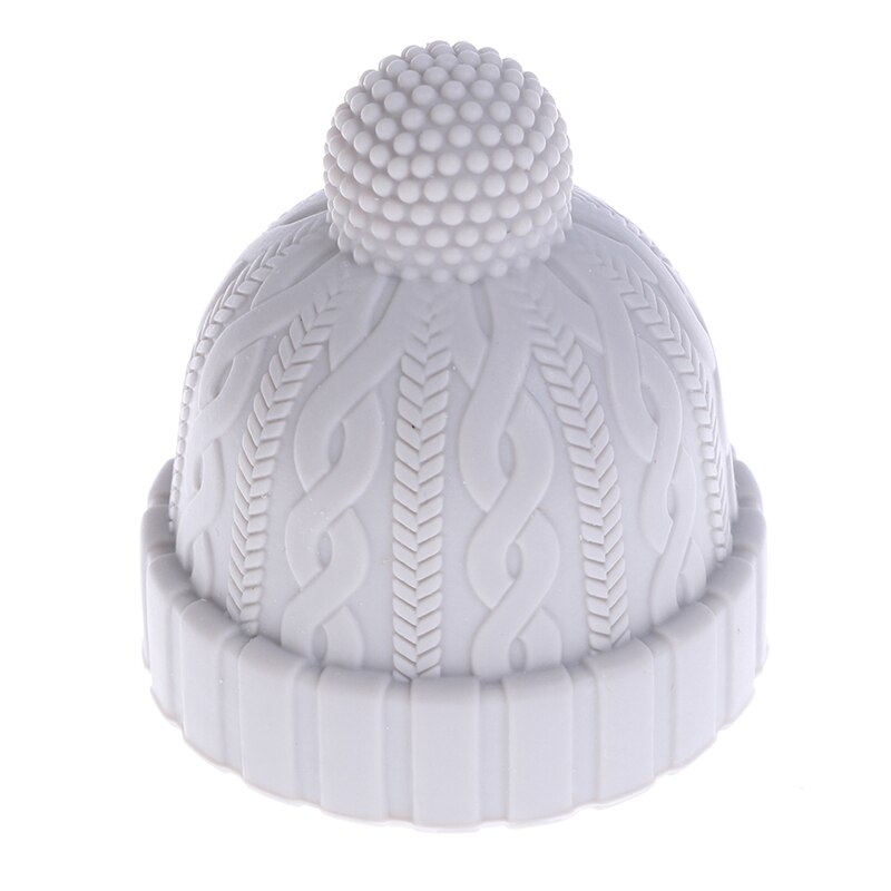 1pcs Beanie Cap Shaped Wine Stopper Beanie Cap Decorative Bottle Stopper Cork Replacement Beverage Wine Keeper Bar Tool: white
