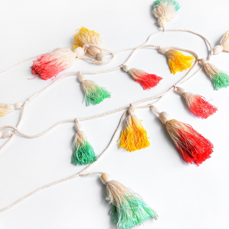 Kleurrijke baby klamboe accessoires tie dye hangende decoratie kinderkamer kinderbed tentnet gordijn decoratie ornamenten