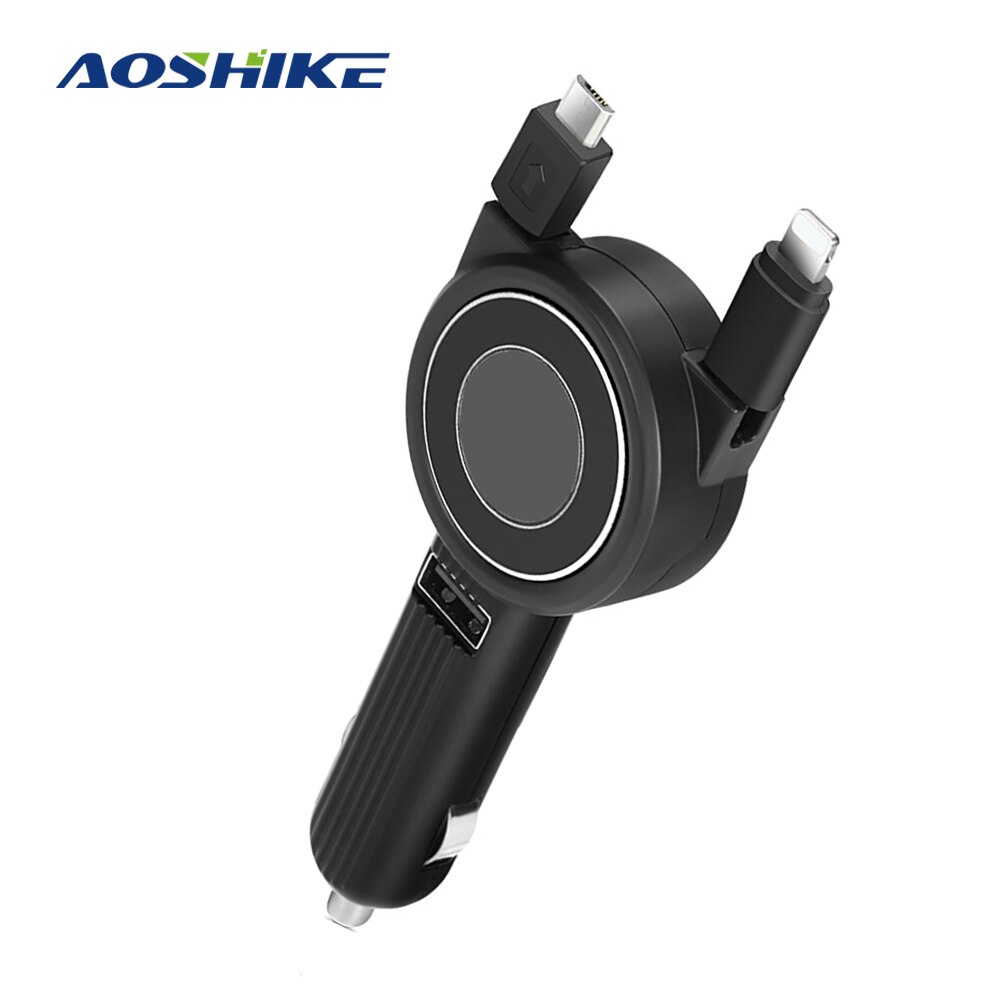 AOSHIKE 3 in 1 Magnetische Telescopische USB Mobiele Telefoon Autolader Voor IPhone 11 Snelle Opladen Micro USB Type C lading Voor Huawei