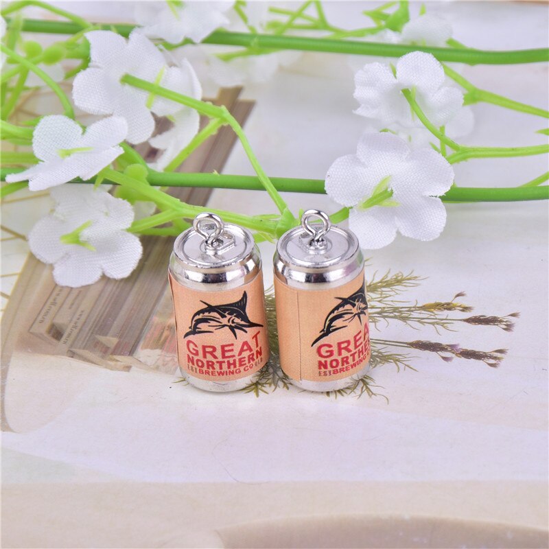 10 stück/packung, 3d hai-bierflaschen-anhänger aus kunstharz für ohrringe, schlüsselanhänger und schmuckherstellung: Dosen