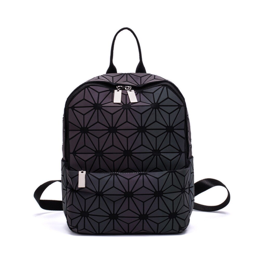 Frauen Rucksäcke Bao Tasche Leucht Geometrische Rucksack Für Teenager Mädchen Schule Tasche Holographische Diamant Rucksack Mochila Feminina