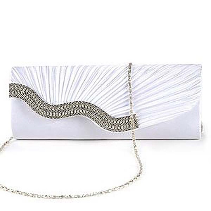 Dames handtas avond clutch portemonnee stof frans brood satijn franse tas