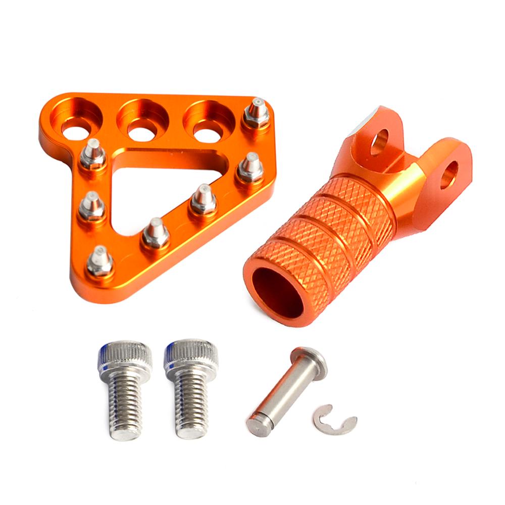 NICECNC Brake Pedal Step Plate & Shifter Lever Tip for KTM EXC SX SXF XC XCF EXCF 125 200 250 300 350 400 450 525 530 2004