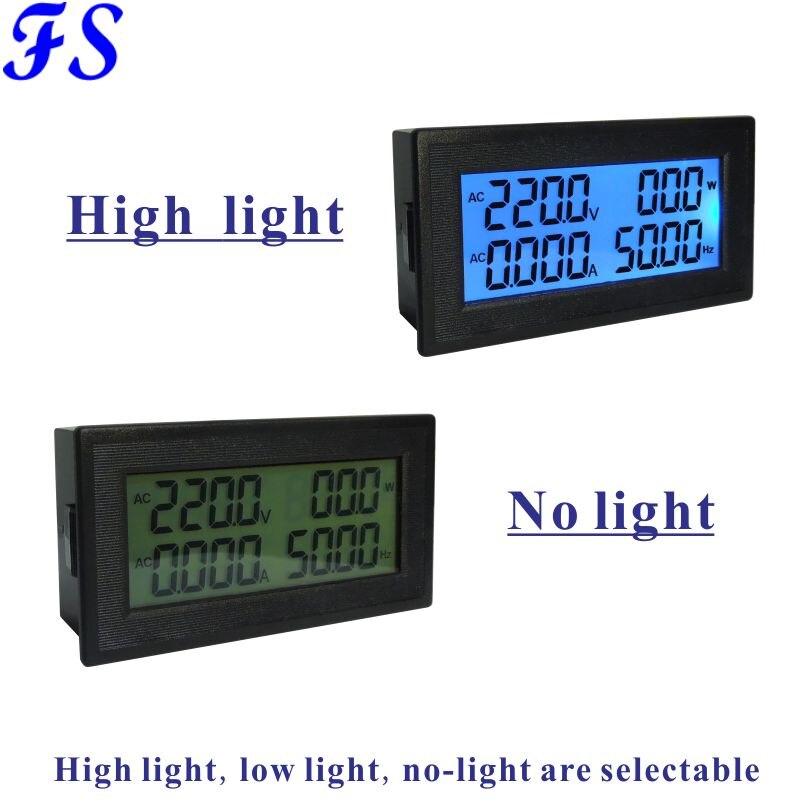 AC 390‑500V Trifásico Riel DIN Voltímetro Amperímetro Protector de