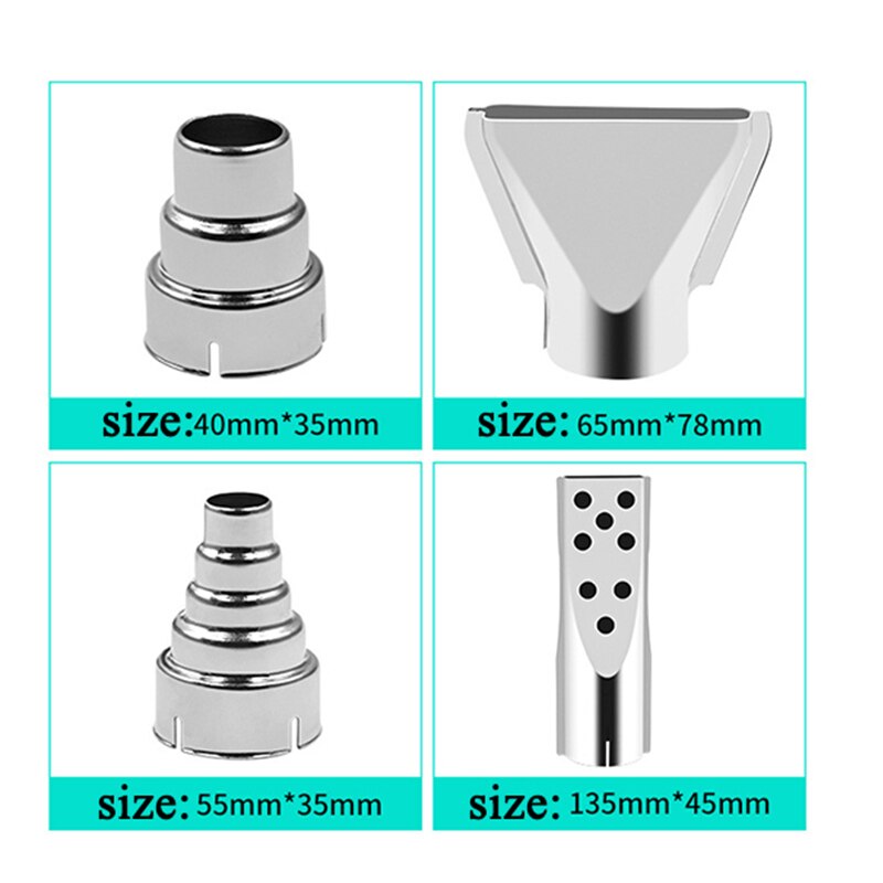 Heat gun 220V DIY power tool with adjustable temperature advanced electric heat gun with LCD display 2000W industrial heat gun: 4 pieces