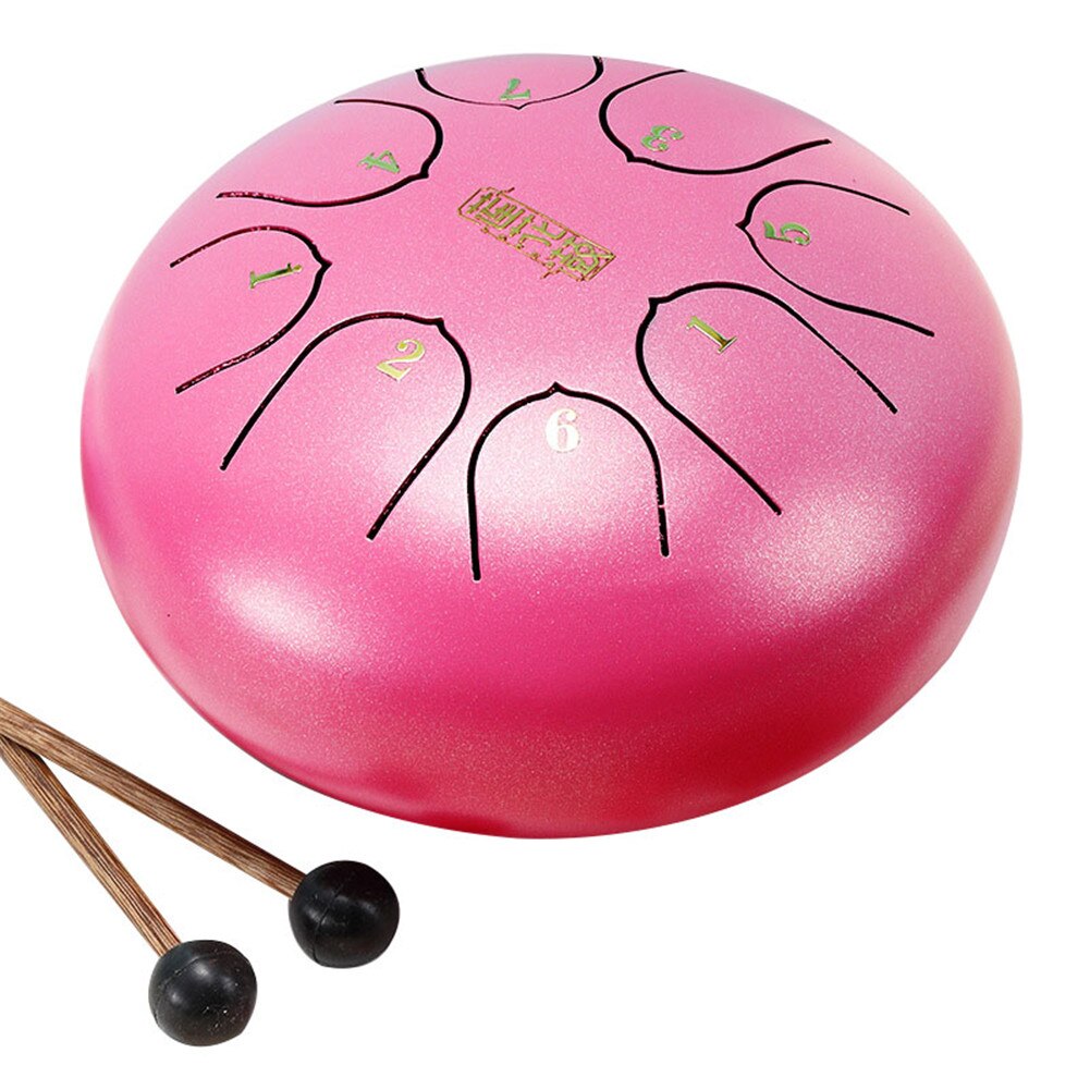 Natur Stahl Trommel Bausatz Zunge Trommel 6 Zoll 8 Melodie Stahl Hand Pfanne Trommel Panzer Trommel Schlagzeug Instrumente Handpan FK88