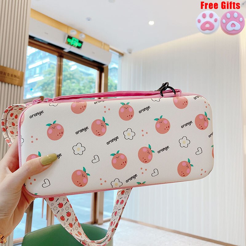 Cute Cartoon Storage Bag For Nintend Switch Kawaii Travel Carry Protective Case Game Console Box Shell with Lanyard: SG02