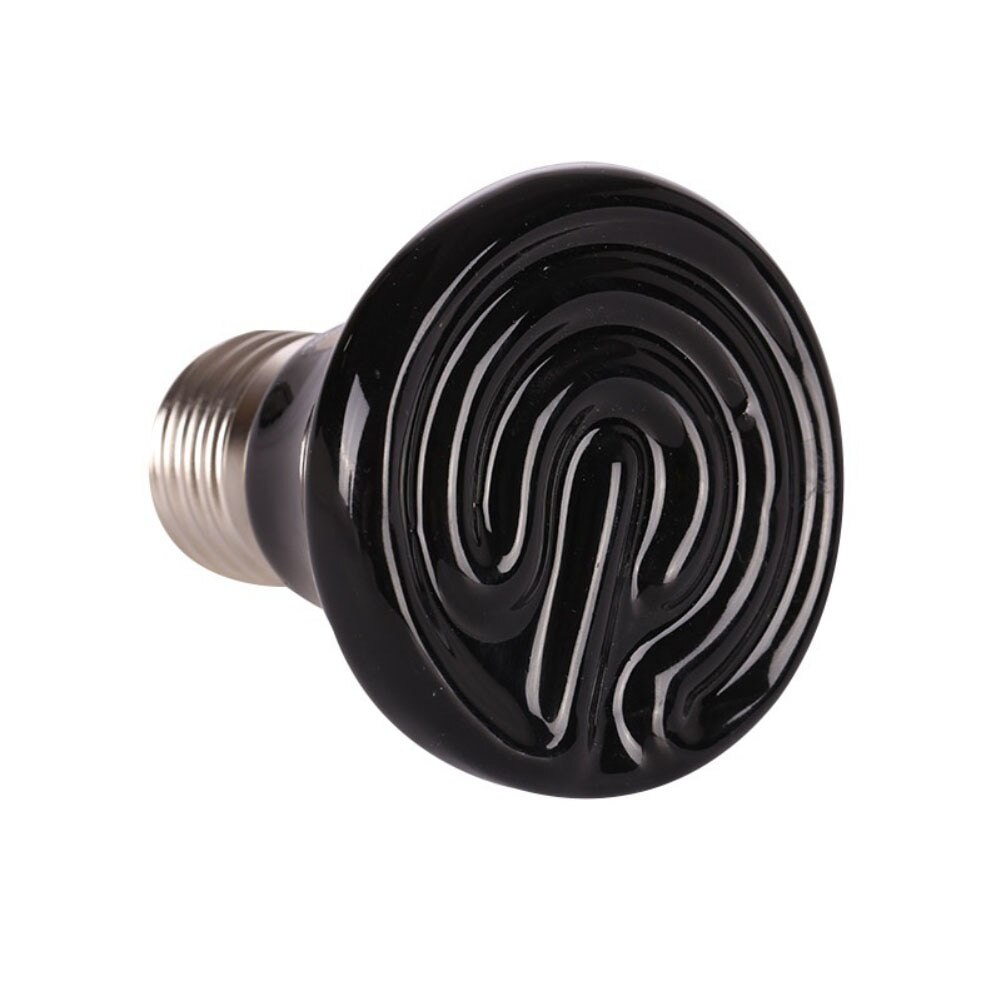 Lampa grzewcza dla zwierząt czarny podczerwieni ceramiczny emiter ciepła żarówka zwierzę domowe Brooder kurcząt lampa gadów 25W 50W 75W 100W 220-240V