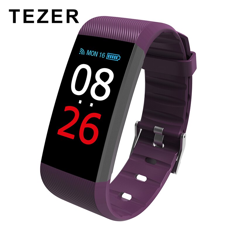 Smartwatch fitness activiteitstracker smartband polsband tezer  r11 waterdicht  ip67 intelligente armband voor android en ios: Rood