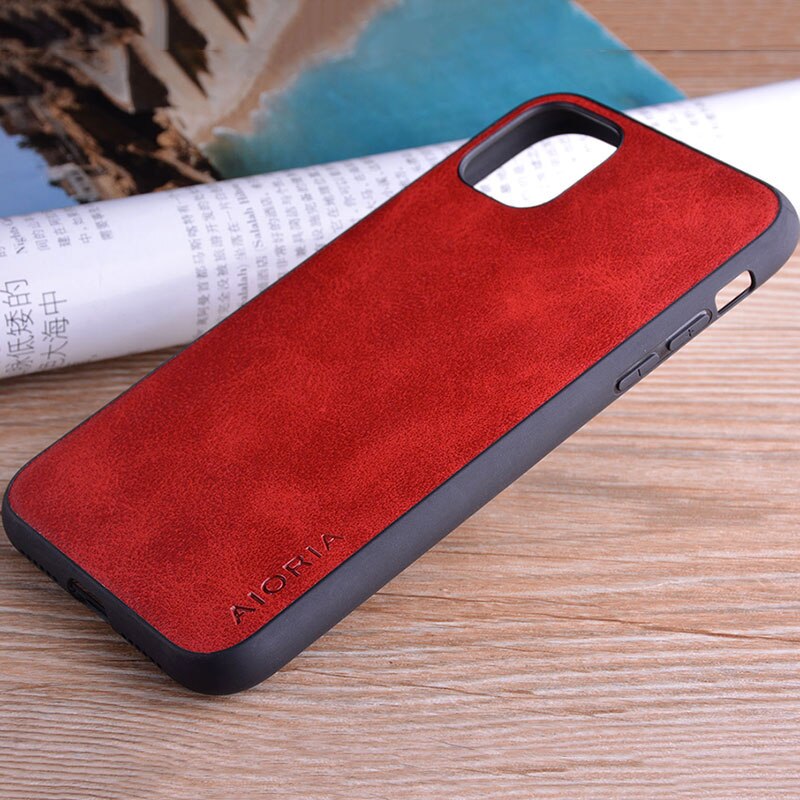 Case voor iphone 11 pro max Luxe funda Vintage leather Skin cover hoesje voor iphone 11 pro max telefoon case coque capa mode