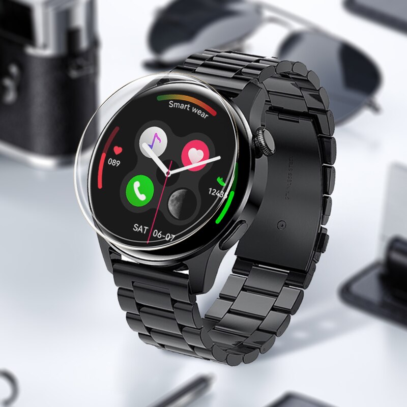 Keya soft hydrogel fuldskærms beskyttelsesfilm til smart watch  gt3 i12 46mm smart watch fuld dækningsfilm