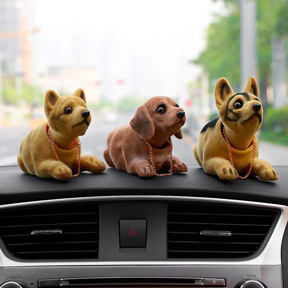 Bilpynt ryster hund nikkende hvalp dukke sød auto instrumentbræt indretning ryster på hovedet bobblehead hund boligindretning