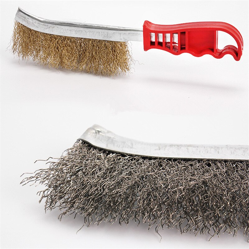 Steel Wire Brush with Plastic Handle Rust Removal Cleaner Polishing Hand Tools