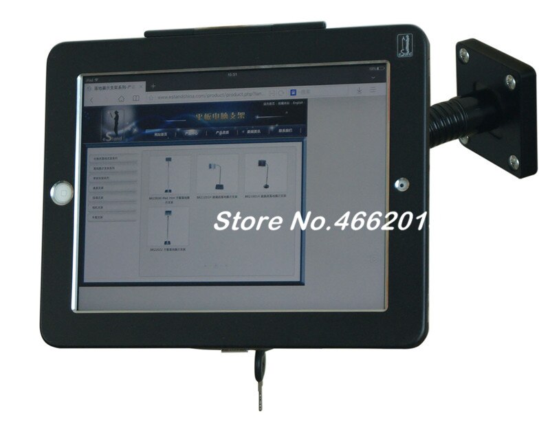 tablet Security Gooseneck Tabletop Wall Mount holder anti-theft bracket with lock display stand for ipad 2 3 4 Air1 2 Pro 9.7
