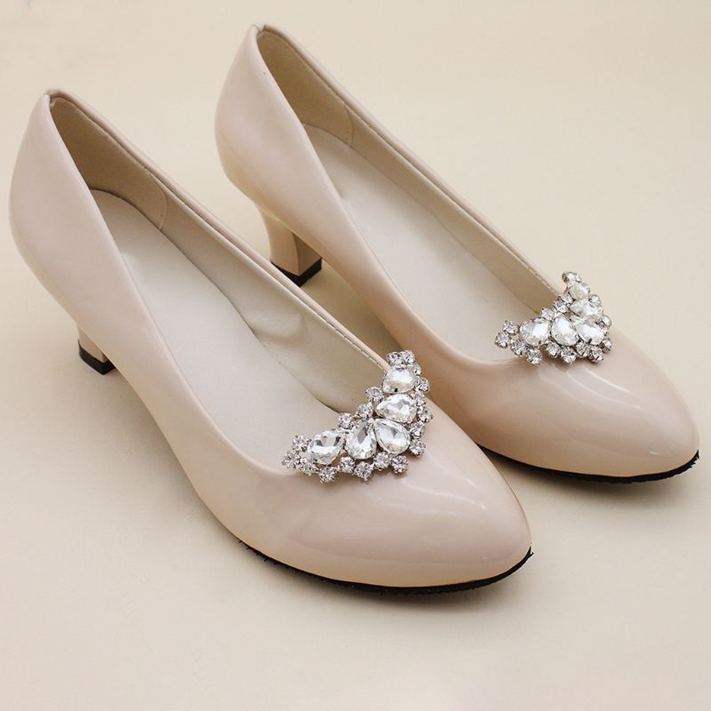 Pince pour chaussures à talons hauts pour femmes, breloques élégantes, pince à boucle amovible, à la , à strass, décoration pour chaussures