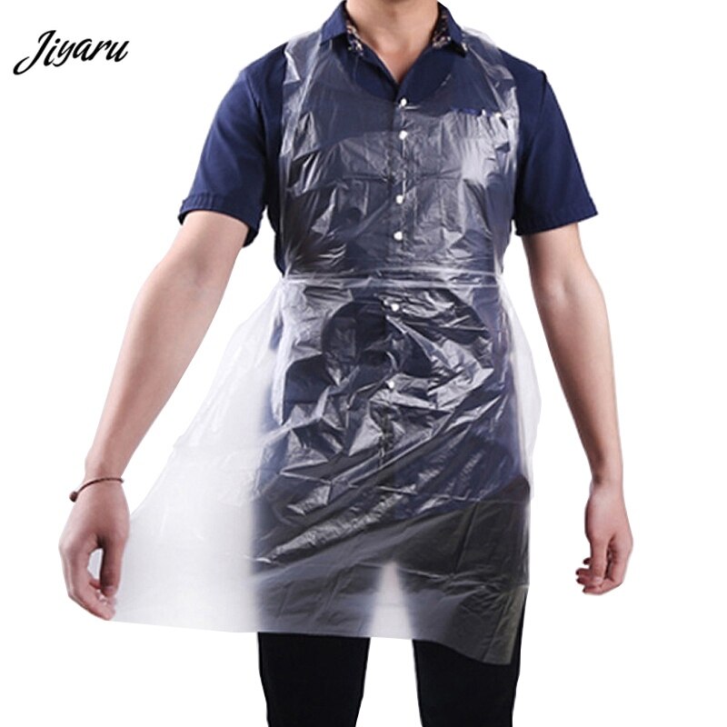 100 pièces jetables coiffeur tabliers imperméable hommes femmes coiffure Cape ménage tablier robe beauté Spa coupe de cheveux tablier