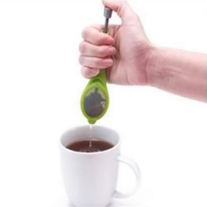 Tea Bag Tea Infuser Built-in Plunger Healthy Intense Flavor Reusable Plastic Tea&amp;Coffee Strainer Measure Swirl Steep