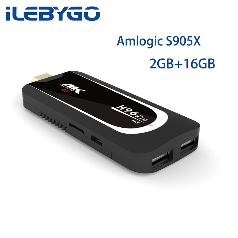 Ilebygo Hd Tv Dongle Stick Netwerk Set-Top Box H96 Pro H3 Amlogic S905X Smart Android 7.1 Tv Box 2.4G 5.G Wifi Bluetooth