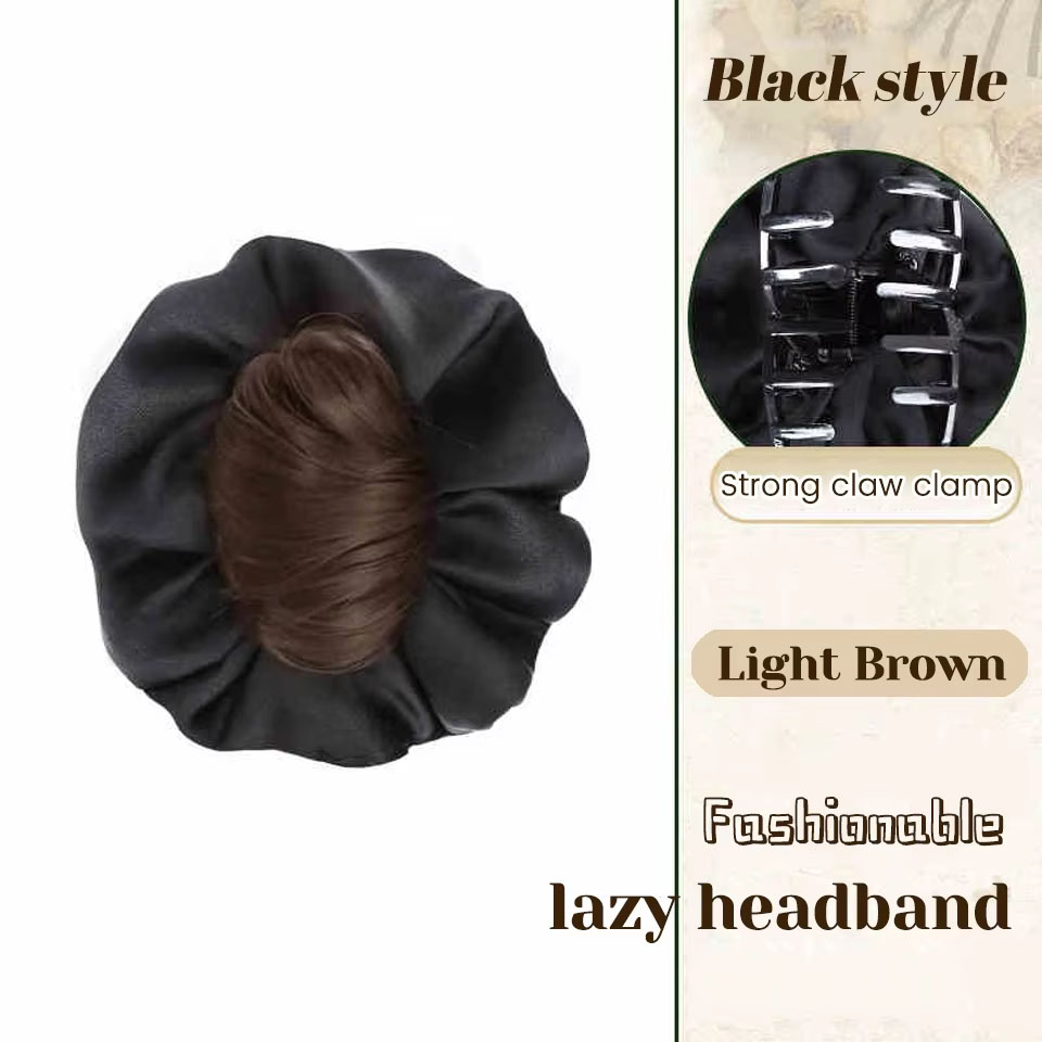 Coque pedaço de cabelo em linha reta chignon extensão mini faixa de borracha cabelo bun scrunchies sintético donut peruca acessório updo bun cabelo