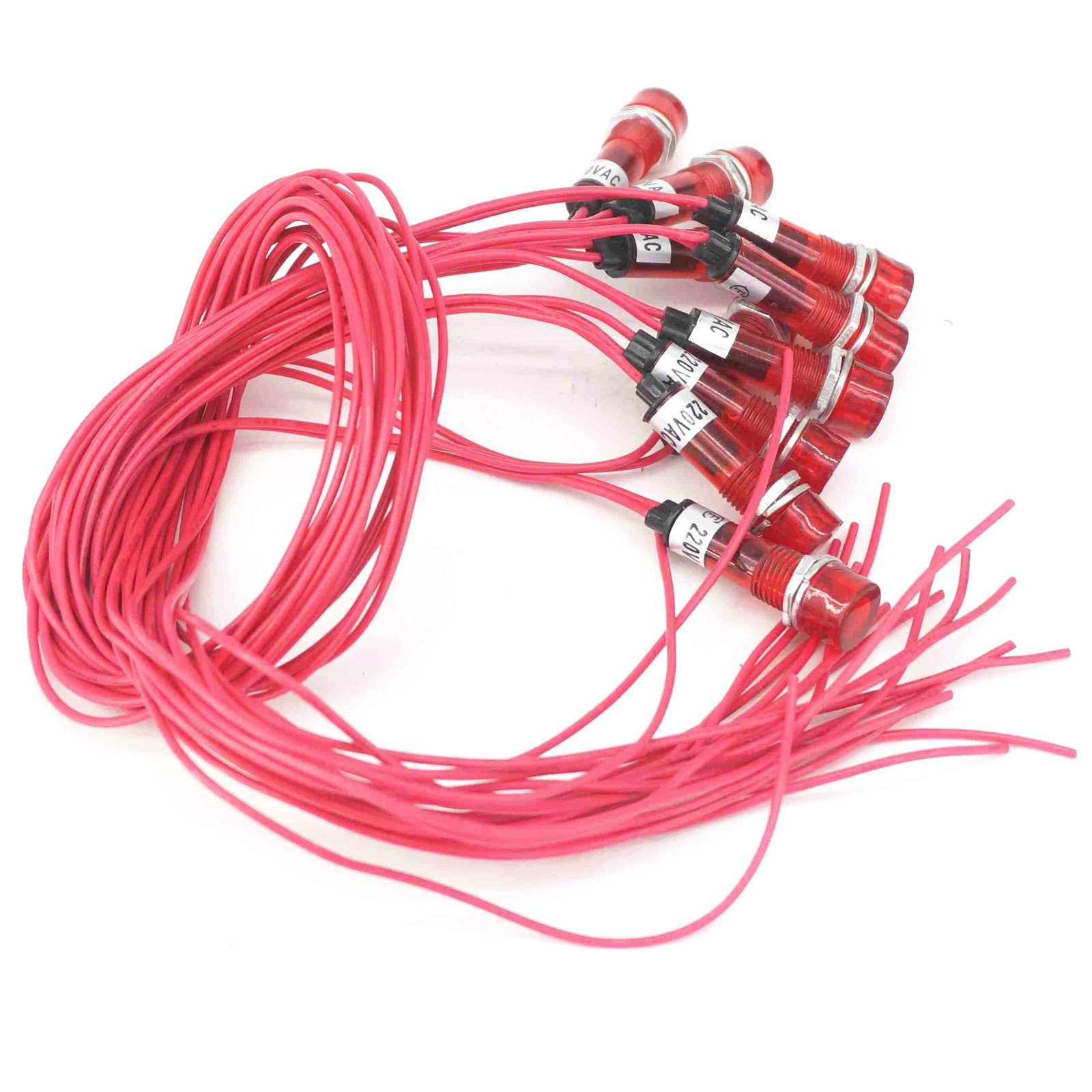 220V Red Indicator Lamp Signal Switch Light Special M10 For Water Tank Heater Food Grade