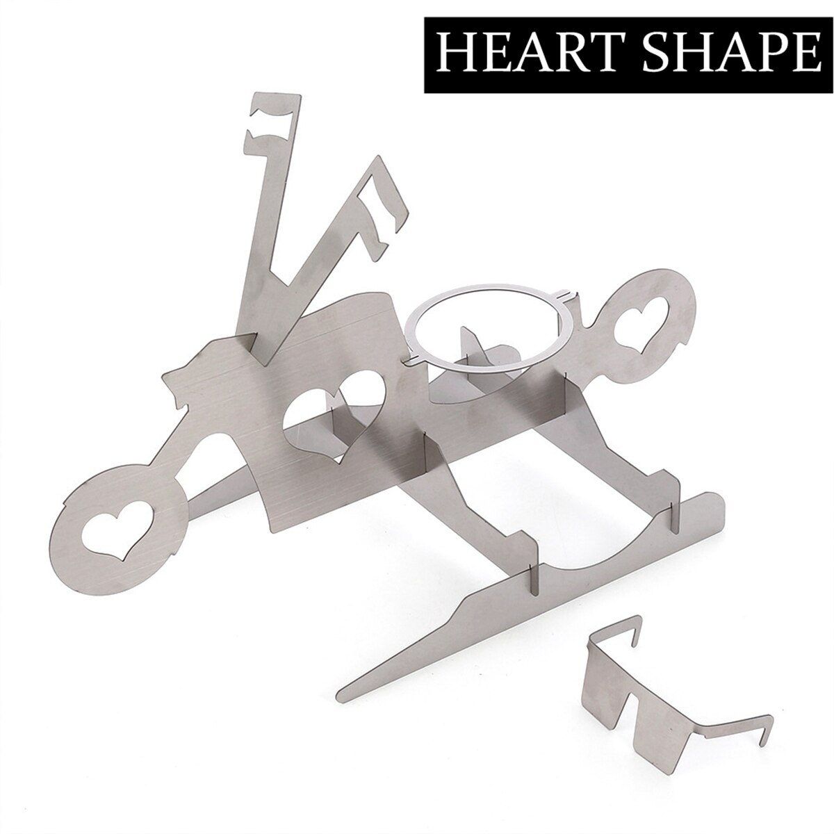 Rvs Roster Kip Stand Met Bier Kan Houder Motorfiets Grill Bbq Rek Vorm Koffiebrander Rack Stand: Love