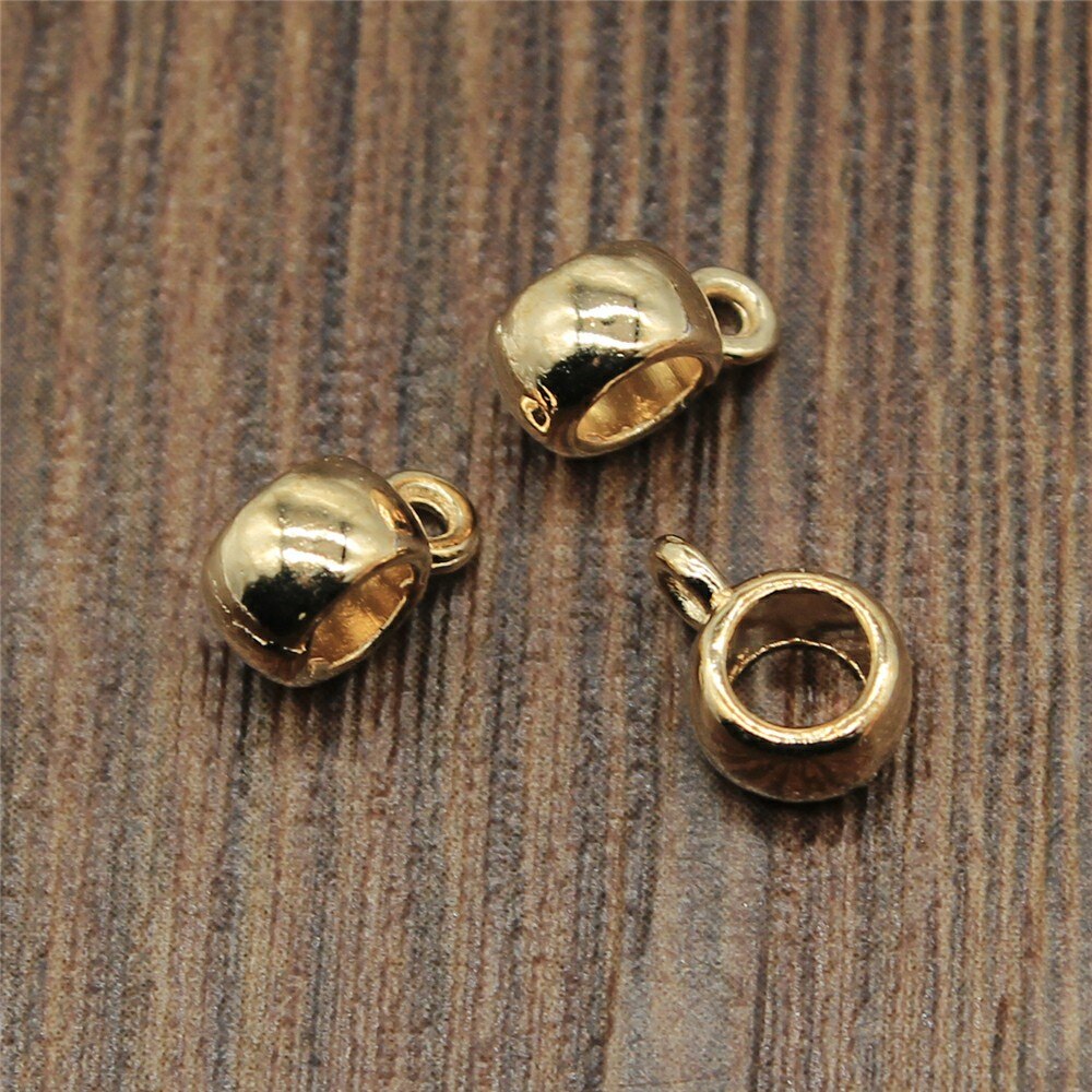 WYSIWYG 50 stücke 4x6x8mm Glänzend Distanzscheiben-korne Kaution Für Schmuck Machen KC Gold Farbe Glänzend Kaution Perlen Charme