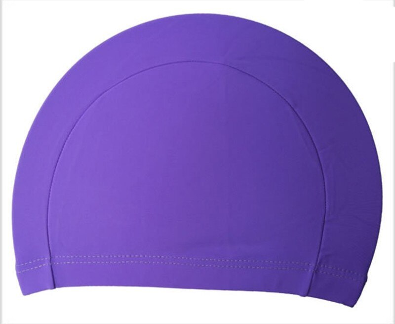Gorro de natación de tela con protección de orejas de pelo largo para deportes en la piscina, gorra deportiva para adultos, hombres y mujeres, gorros de baño ultrafinos para adultos, tamaño libre