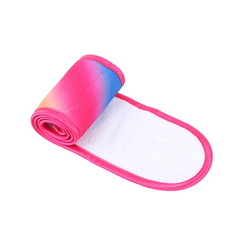 Bandeau de maquillage large et réglable, extensible, pour Salon de coiffure, SPA, pour le visage, serviette, bonnet de douche, accessoires de maquillage: rose