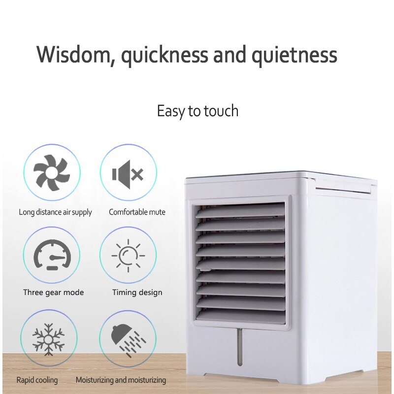 Summer mini fan usb mini air cooler portable air conditioner air humidification desktop electric fan