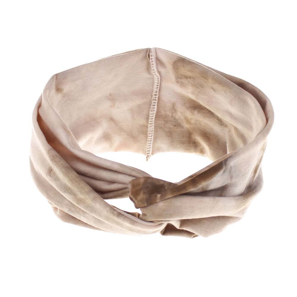 1 stücke Boho binden Farbstoff Baumwolle Stirnbänder Bandana Turban Kreuz Kopf wickeln Elastische Frauen Mädchen Haar Bands Haar Zubehör Verband: khaki