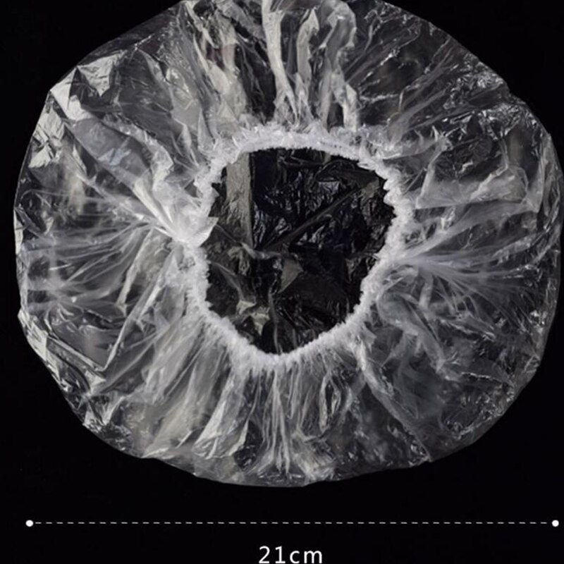 100 pcs/lot jetable bonnets de douche unique bain élastique bonnet de douche chapeau clair Spa Salon de coiffure hôtel salle de bain produits bonnets de bain