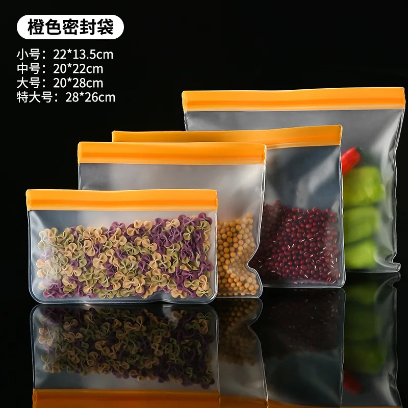 10pcs Silicone Food Storage Containers Leakproof Containers Reusable Stand Up Zip Shut Bag Fresh Bag Food Storage Bag Fresh Wrap: light green / 80*60cm