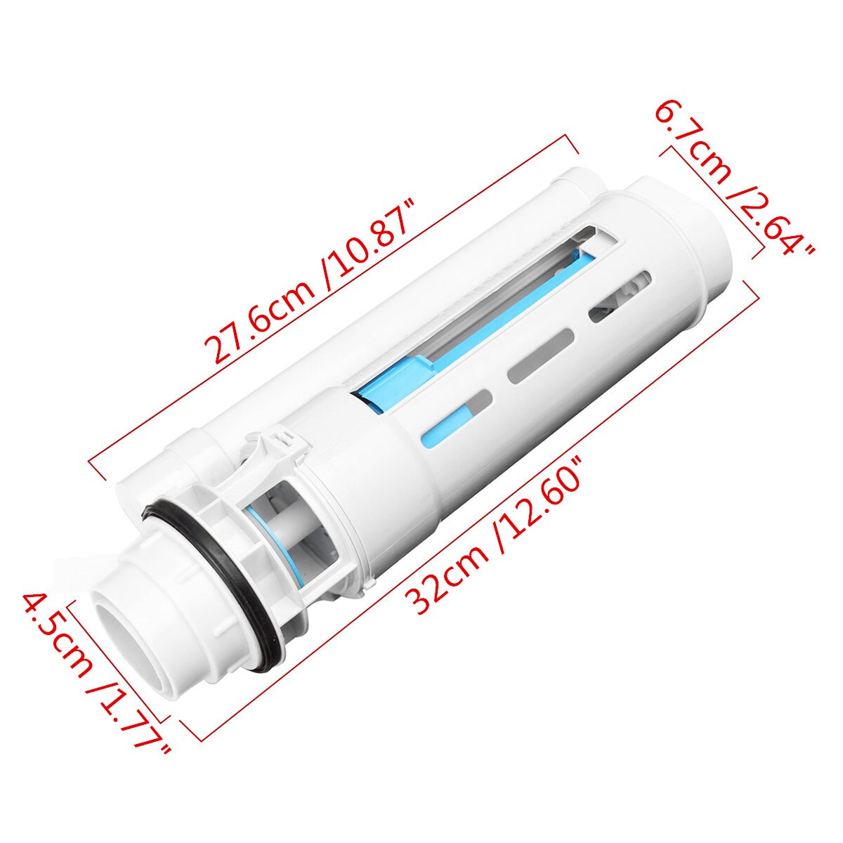 Universele Dual Flush Toilet Ventiel Stortbak Water Inlaat Tank Knop Vervanging Kit Bad Vullen Aftapkraan Wc Onderdelen 27 cm