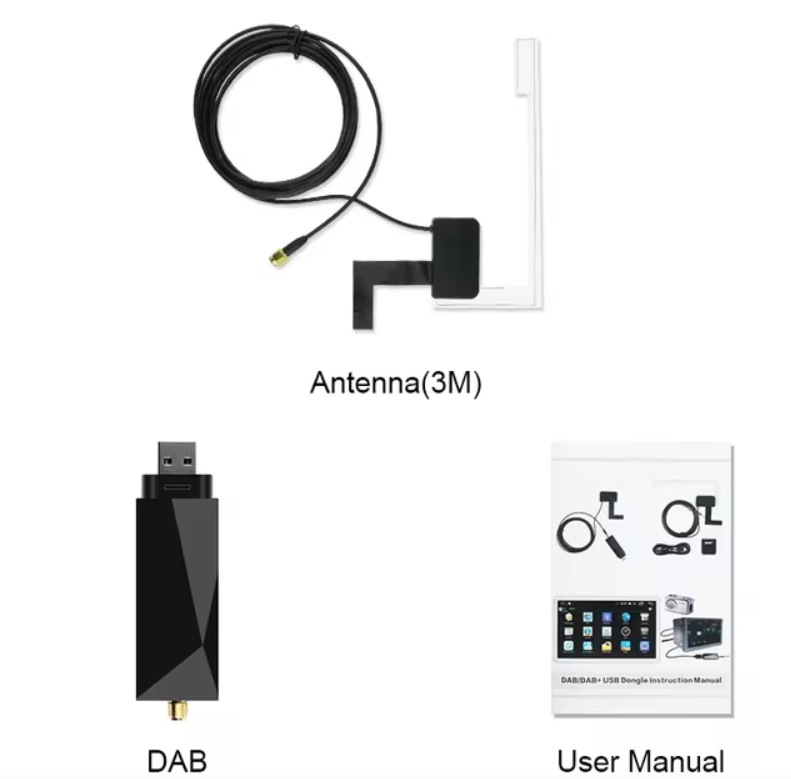 DAB/DAB+ Antenna With USB Adapter Universal Android Car Radio GPS Stereo Receiver DAB DAB+ Signal Head Unit Player: Default Title