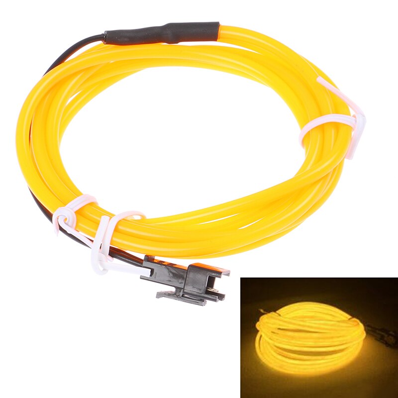 1Pc 1M Glow El Wire Kabel Led Neon Kerst Dance Party Diy Kostuums Lichtgevende: AXHG343-YL