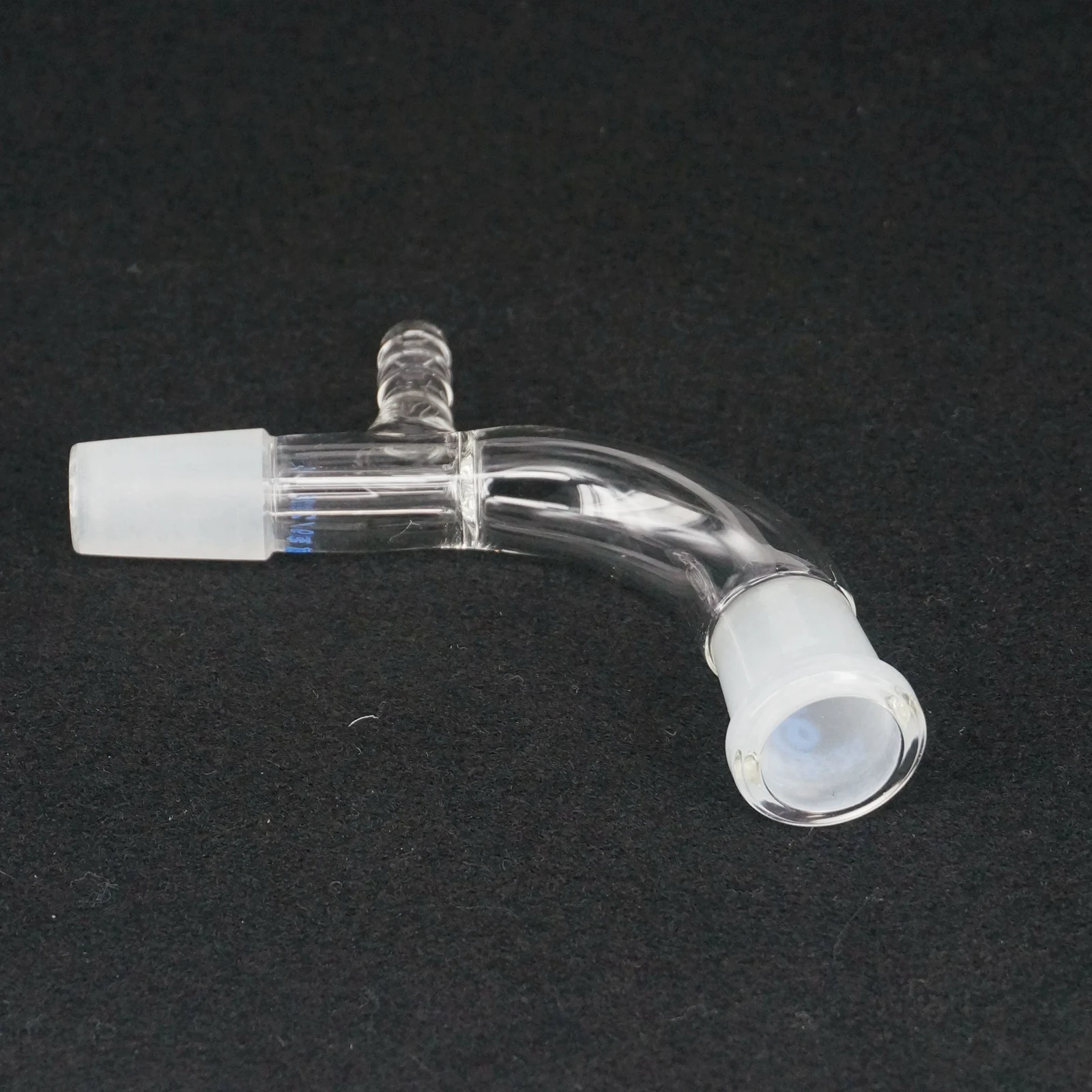 Receptor de vacío de vidrio para laboratorio, adaptador de cabezal de destilación, junta de 19/26 grados, 105