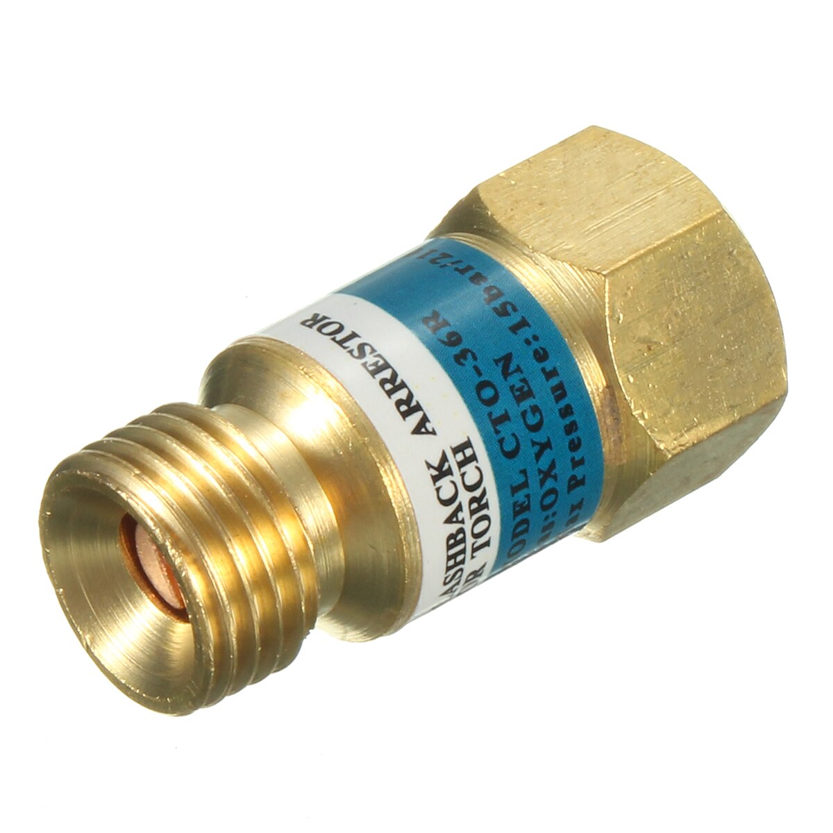 Oxygen & Acetylene Tank Check Valve Brass Set Adapter Torch End Welding Cutting use with Flashback Arrestor