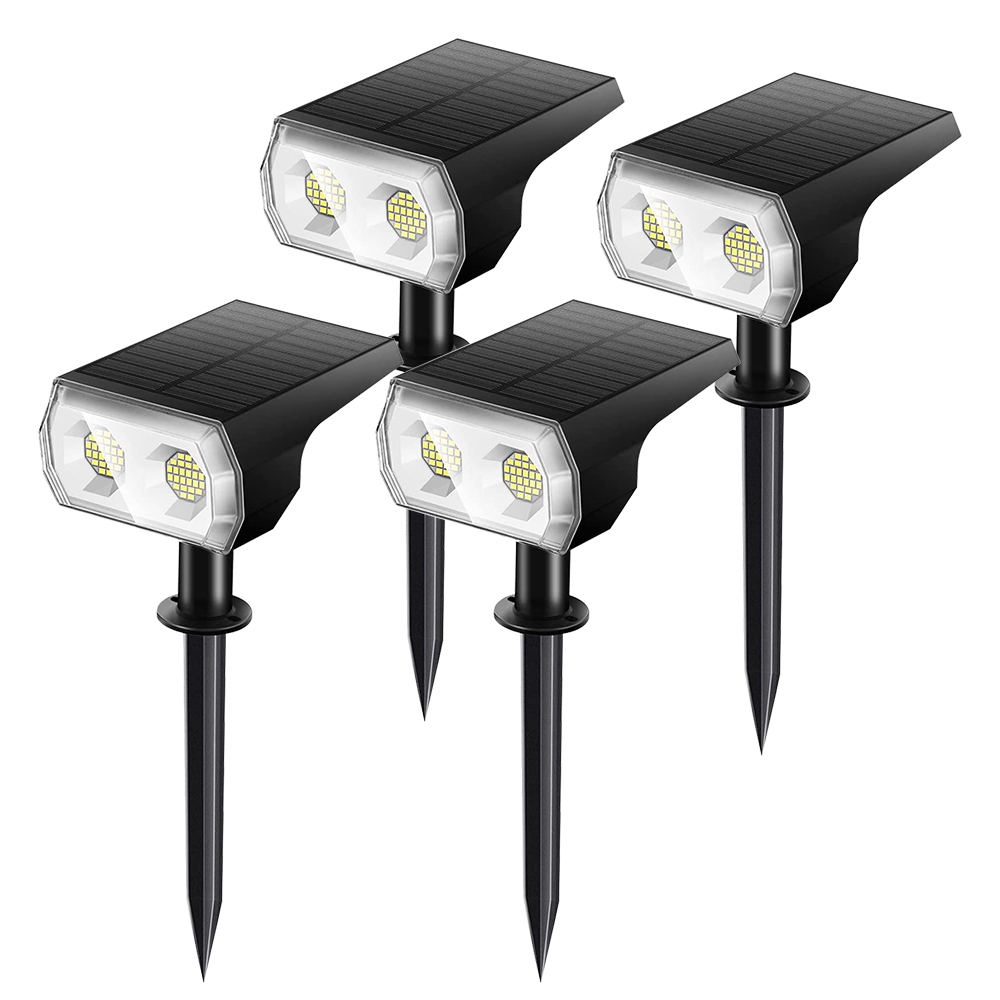 LITOM 48 LED Outdoor Solar Lights Solar lawn light Landscape Spotlights 3 Lighting Modes IP65 Waterproof Garden decoration: 4 PCS White light