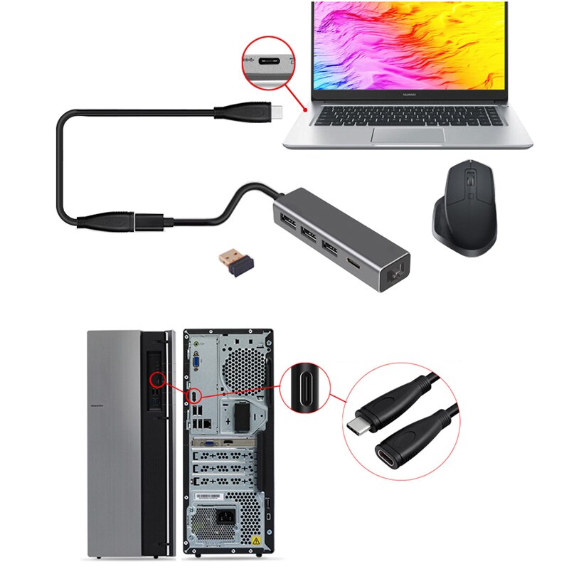 Cable de extensión tipo C PD 5A, 100W, 4K @ 60Hz, USB-C, USB3.1, Gen 2, 10gbps, para Macbook Pro, Nintendo Switch, SAMSUNG S20 +