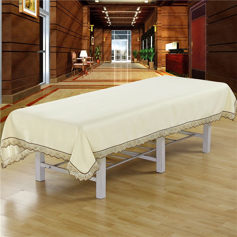Premium Massage Tafel Lakens, Fijn Linnen, Schoonheidssalon Bed Cover. Geen Verkleuring, Geen Bal, Geen Krimp, Kant Zoom Type: Beige