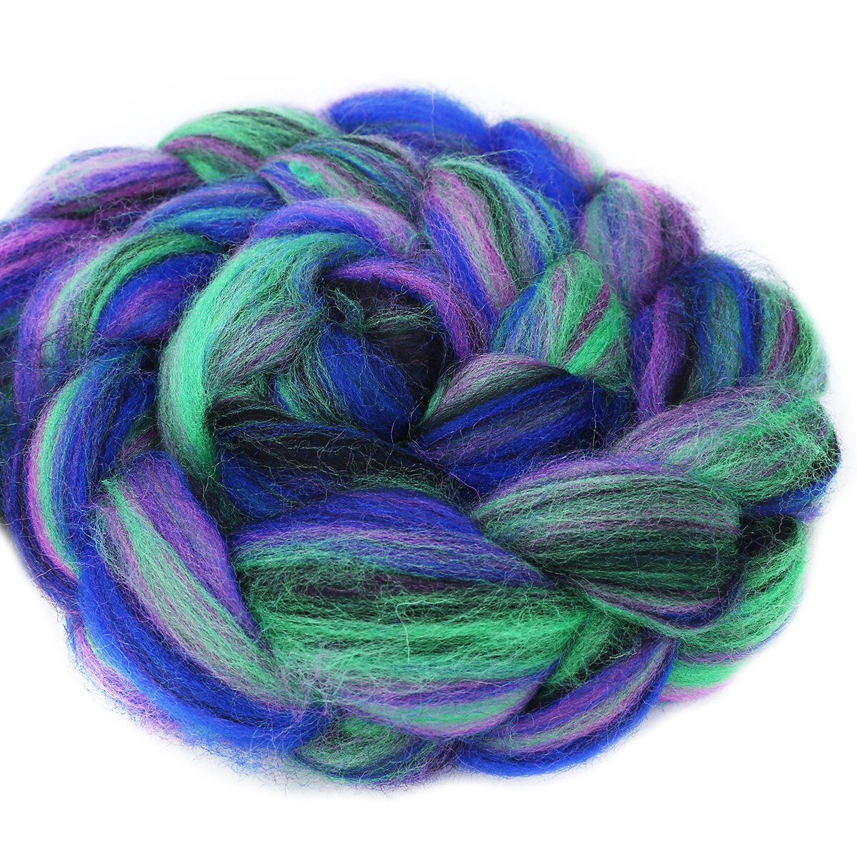 Regenboog Kleuren Zachte Wol Roving Omvangrijk Dikke Garen Spinning Hand Breien Draad Haak Garen voor Muts Sjaal Breien 114g 4oz