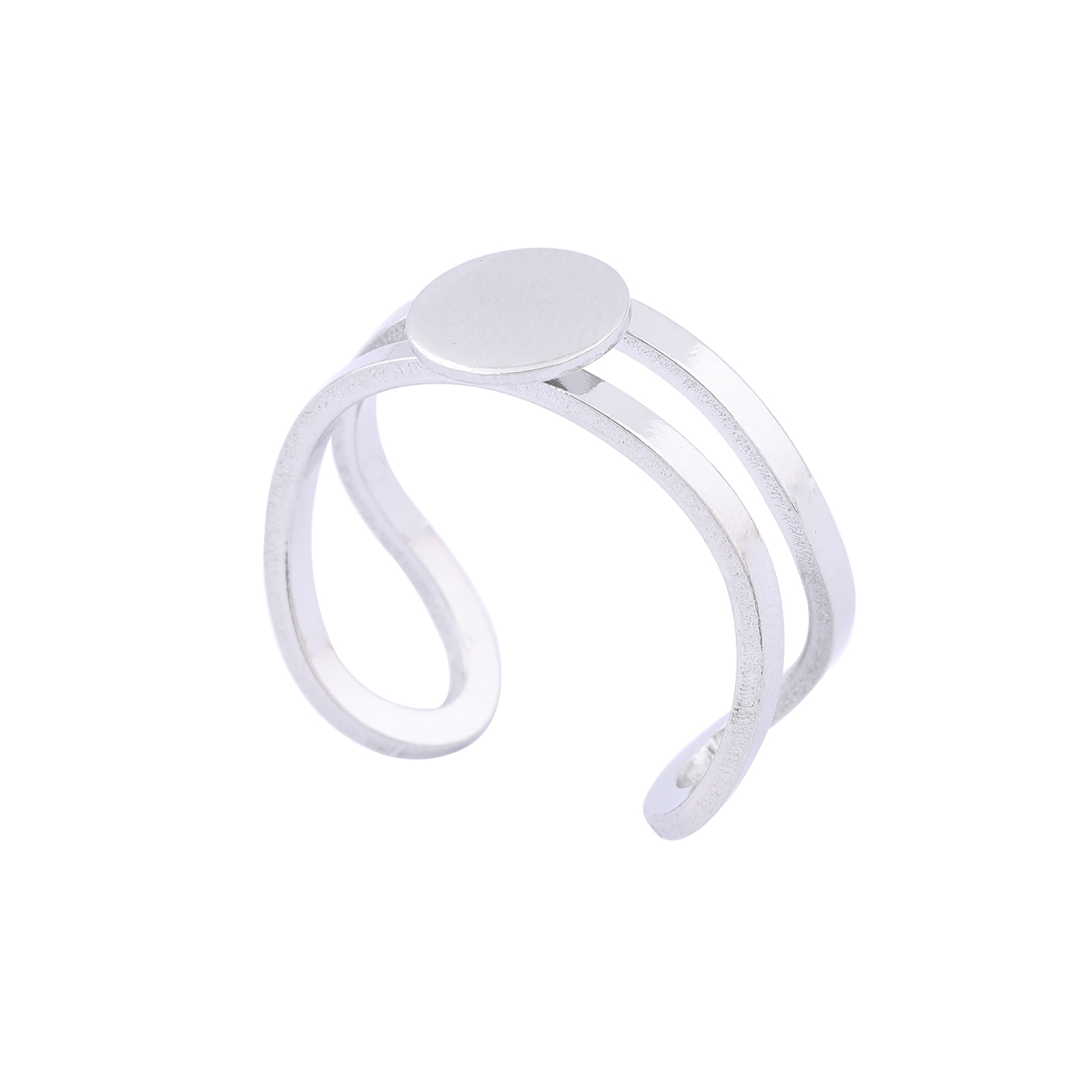 5 pièces 8mm 12mm disque réglable en acier inoxydable anneau Base vierges bricolage lunettes pour bague fabrication de bijoux fournitures