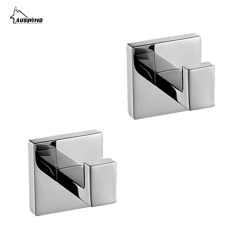 Chrome 304 Stainless Steel Bathroom Towel Hook Wall Mounted Polished Robe Hook Bathroom Accessories Set Wall Hook coat hook