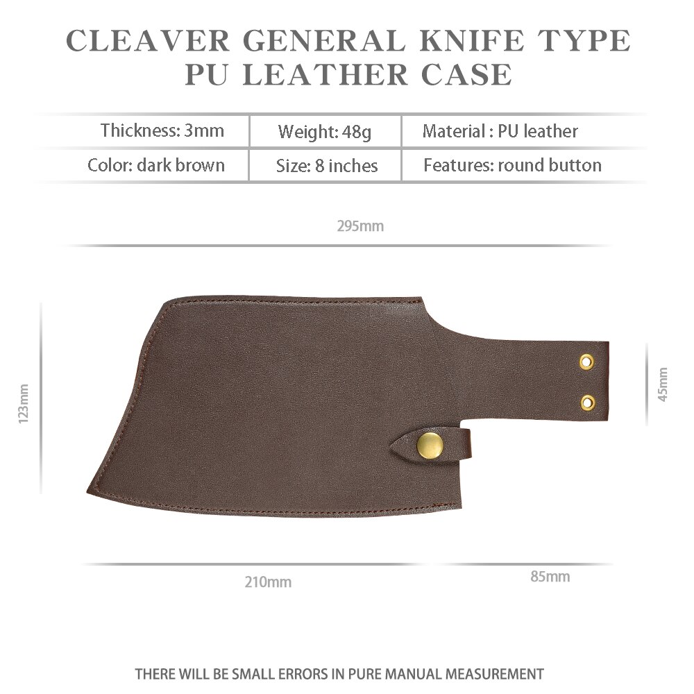 XYj Kitchen Knife Sheath Leather Knife Sheath For 8 inch Chef Butcher Chopping Knives Knife Blade Guard Protector With Belt Loop: Style B