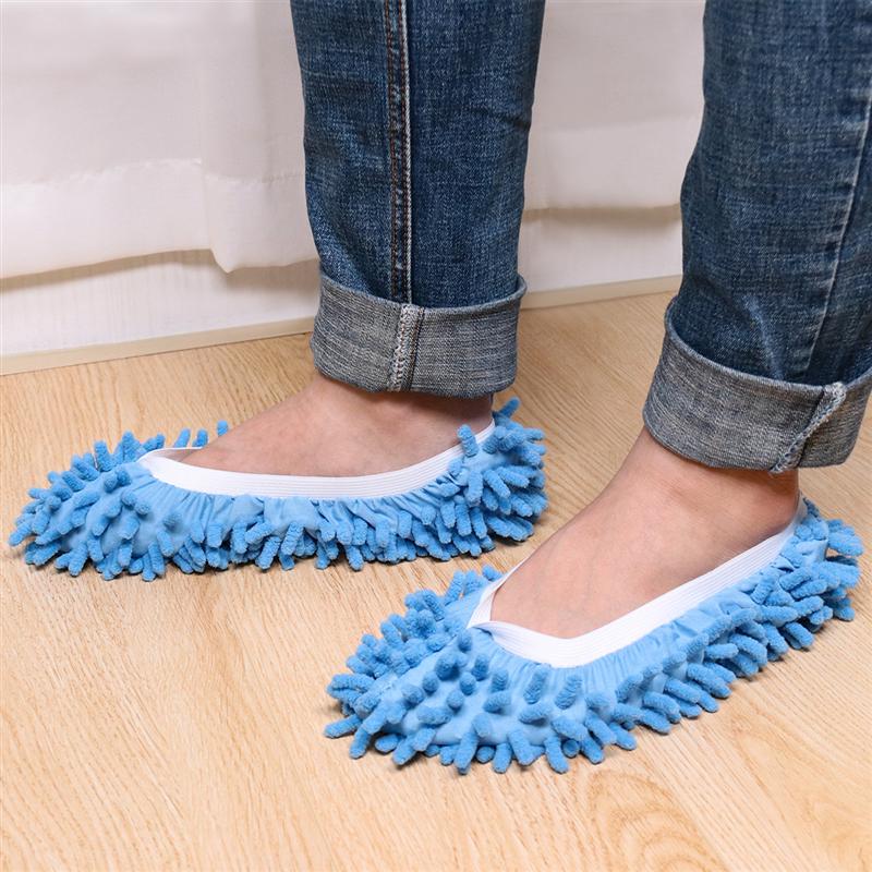 6Stck Mikrofaser Boden Staub Reinigung Hausschuhe Faul Wischen Schuhe haushalt reinigung werkzeuge Boden Reinigung Faul Schuh Abdeckungen Staub
