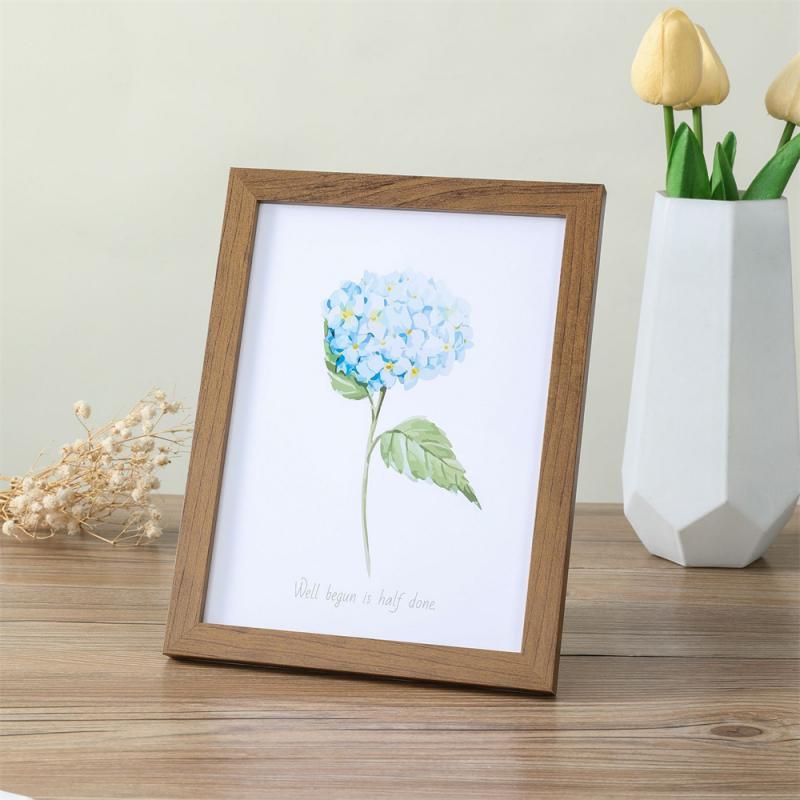 Multi-size wandgemonteerde displayframe Houten fotolijst huis decoratieve fotolijst DIY fotolijst op te hangen: 6 inch / YELLOW