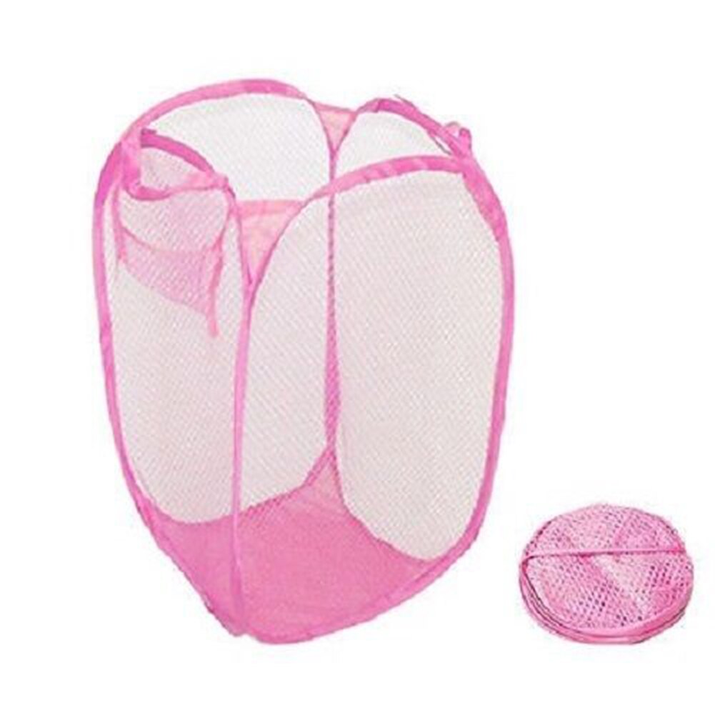 Laundry Bag Pop Up Mesh Washing Foldable Laundry Basket Bag Bin Hamper Storage