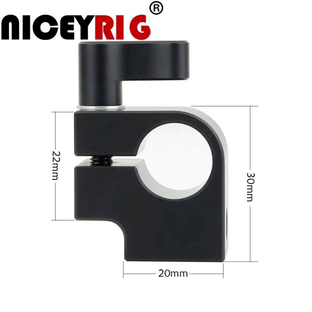 NICEYRIG 15mm Rod Clamp 15mm Camera Rig Rod Rail Klem 1/4 &quot;Schroef DSLR Camera Rig Aluminium mini Kaas Plaat Staaf Stand